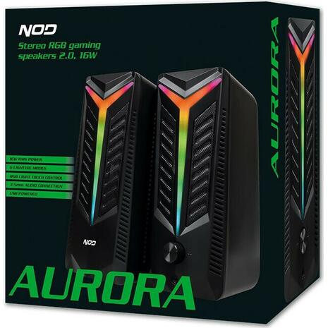 Ηχεία υπολογιστή NOD 2.0 AURORA RGB Στερεοφωνικά 16W